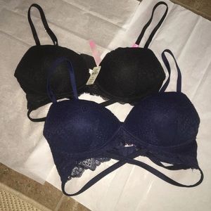VS Pink wireless push-up bras